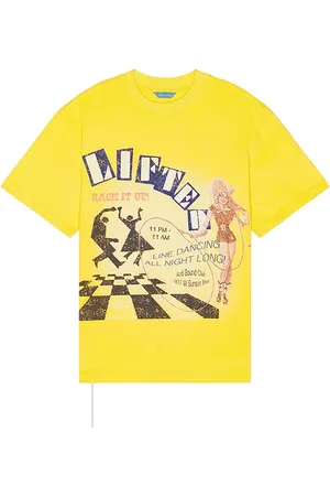 LIFTED ANCHORS Camiseta lines en color amarillo mostaza talla L en - Mustard. Talla L (también en M, S, XL/1X).