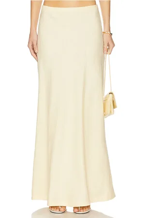 FAITHFULL THE BRAND Falda maxi antibes en color amarillo limon talla L en - Lemon. Talla L (también en M, S, XL, XS).