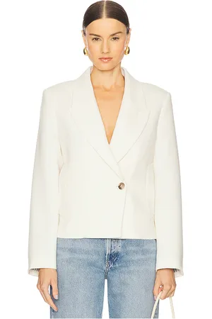 Citizens of Humanity Coren cropped blazer en color talla L en - Cream. Talla L (también en M, S, XL).