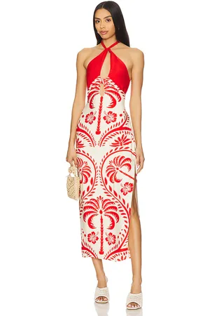 Seven Wonders Vestido midi isla en color rojo talla M en - Red. Talla M (también en S, XS).