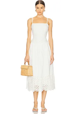 ASTR Vestido midi dress en color talla L en - White. Talla L (también en M, S, XS).