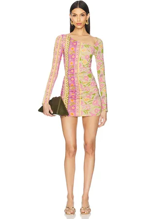SPELL Minivestido goldie shimmer en color pink,green talla L en - Pink,Green. Talla L (también en M, XL, XS, XXL).