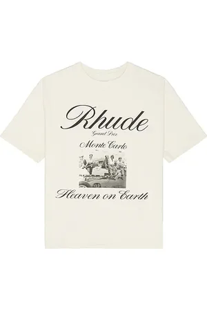 Rhude Camiseta heaven on earth en color blanco talla M en - White. Talla M (también en S).