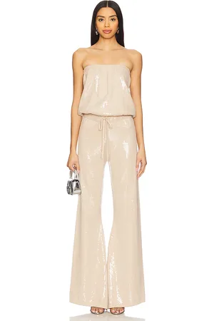 Retrofete Allie jumpsuit en color neutral metálico talla S en - Metallic Neutral. Talla S (también en XS).
