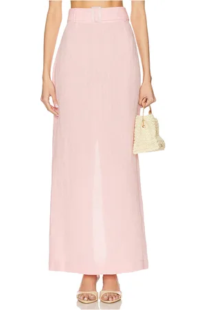 Matthew Bruch Falda maxi lápiz con cinturón. en color rubor talla 2 en - Blush. Talla 2 (también en 4, 6, 8).