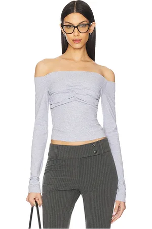 Lioness Lulu off the shoulder top en color gris claro talla L en - Light Grey. Talla L (también en M, S, XL, XS).