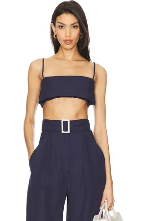 Matthew Bruch Top corto estructurado bandeau en color azul marino talla L en - Navy. Talla L (también en M, S, XS).