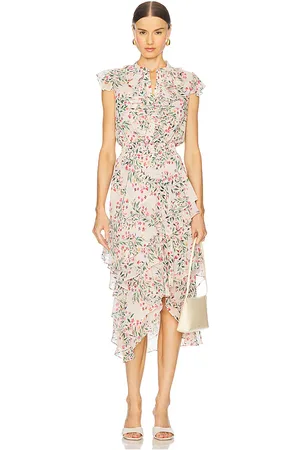 MISA Vestido midi ilysa en color neutral,green talla L en - Neutral,Green. Talla L (también en M, S, XL, XS