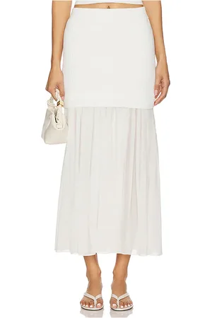 A.L.C. Falda hayden en color blanco talla L en - White. Talla L (también en M, S, XL, XS).