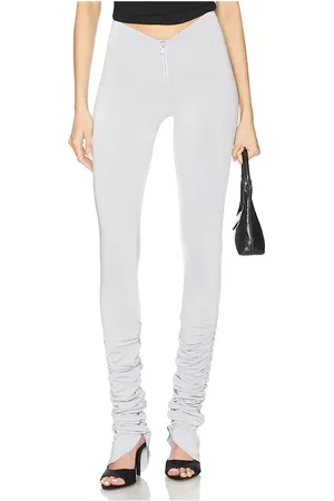 Sami Miro Pantalones fruncidos con cremallera en color gris claro talla L en - Light Grey. Talla L (también en M, S