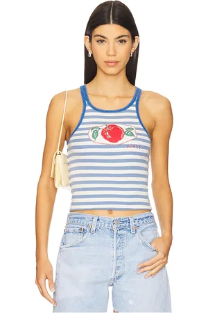 Free People Top sin mangas top en color azul talla L en - Blue. Talla L (también en M, S, XL, XS).