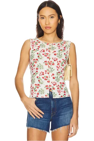 Free People Chaleco tilly en color blanco talla L en - White. Talla L (también en M, S, XL, XS).