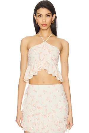 AFRM Top halter willie en color crema talla 1X en - Cream. Talla 1X (también en 2X, 3X, L, M, S, XL, XS, XXL, XXS).