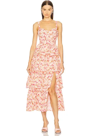 ASTR Maxivestido dress en color rosado talla L en - Pink. Talla L (también en M, S, XS).