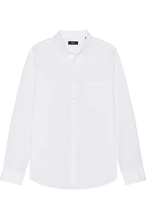 THEORY Camisa botones weekend en color talla L en - White. Talla L (también en M, S, XL/1X, XXL/2X).