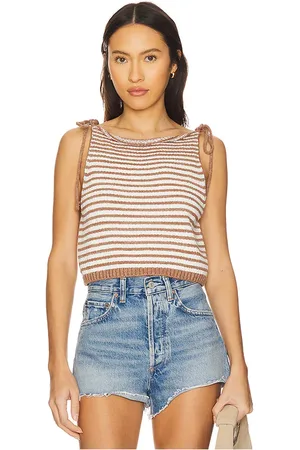 Free People Top sin mangas claire en color marrón talla L en - Brown. Talla L (también en M, S, XL, XS).