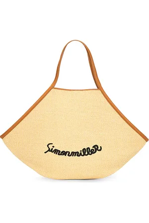 SIMON MILLER Bolso de mano en color natural y negro large mercado en color beige talla all en - Beige. Talla all.