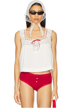 Frankies Bikinis X bella hadid heirloom top en color talla L en - White. Talla L (también en M, S, XL, XS).