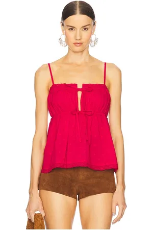 ULLA JOHNSON Quinn top en color rojo talla 0 en - Red. Talla 0 (también en 10, 12, 2, 4, 6, 8).