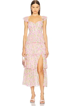 ASTR Maxivestido dress en color rosado talla L en - Pink. Talla L (también en S).