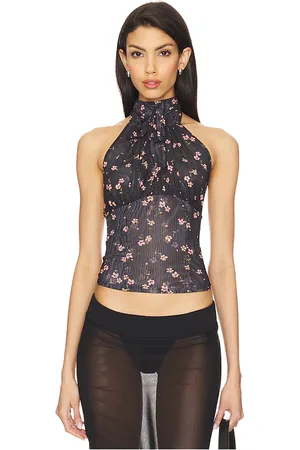AFRM Top halter lune en color negro talla 1X en - Black. Talla 1X (también en 2X, 3X, L, M, S, XL, XS, XXL, XXS).