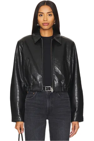 AGOLDE Chaqueta recortada essie en color talla XL en - Black. Talla XL (también en L).