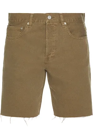 Frame Relaxed undone hem denim short en color marrón talla 32 en - Brown. Talla 32 (también en 34, 36).