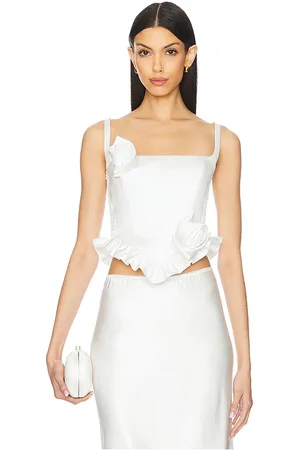 MARIANNA SENCHINA Top sin mangas first date en color talla L en - White. Talla L (también en M, S, XS).