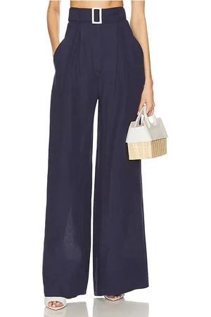 Matthew Bruch Pantalón pierna ancha plisado en color azul marino talla 0 en - Navy. Talla 0 (también en 4, 6, 8).