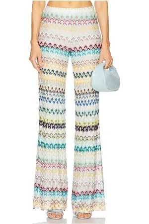 Missoni Pantalón con trabillas en color orange,blue talla 44/8 en Multi Blue Brown & Yellow - Orange,Blue. Talla 44/8 (también en 42/6).