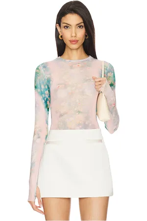 AFRM Top manga larga kaylee en color green,blush talla 1X en - Green,Blush. Talla 1X (también en 3X, L, M, S, XL, XS, XXL, XXS)