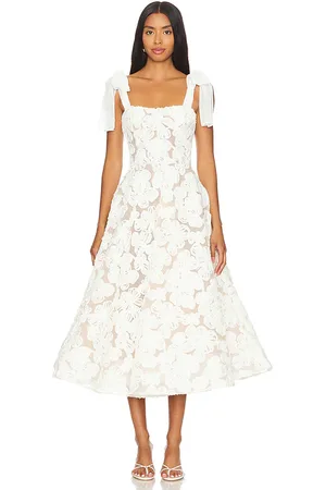 Bronx and Banco Vestido midi sabrina en color talla M en - Cream. Talla M (también en XL).