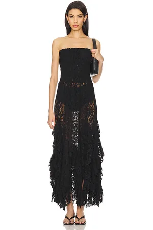 Leslie Amon Vestido monica en color negro talla M en - Black. Talla M (también en S, XL, XS).