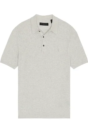 AllSaints Polo aubrey en color gris talla L en - Grey. Talla L (también en M, S, XL/1X).
