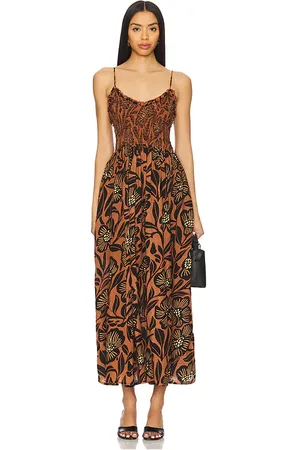 Free People Vestido midi dress en color óxido talla L en - Rust. Talla L (también en M, S, XL, XS).