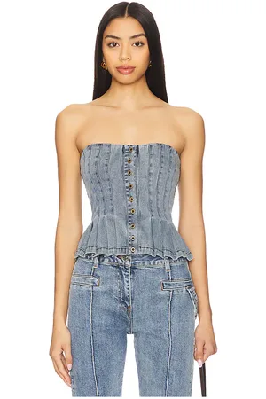 heartLoom Juliet top en color azul talla L en - Blue. Talla L (también en M, S, XS).