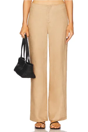 Bardot Pantalón de lino balia hipster en color marrón talla 10 en - Brown. Talla 10 (también en 12, 2, 4, 6, 8).
