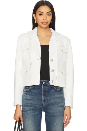 Central Park West Ponte suiting blazer en color talla L en - White. Talla L (también en M, S, XS).