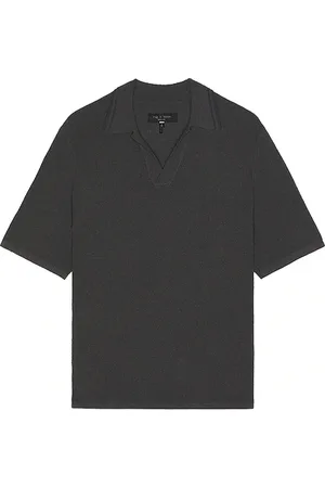 RAG&BONE Rib johnny polo en color gris talla L en - Grey. Talla L (también en M, S, XL/1X).