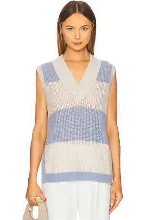 AUTUMN CASHMERE Top chaleco en color bebe azul talla L en - Baby Blue. Talla L (también en M, S, XS).
