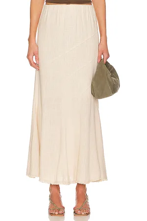 heartLoom Falda maxi hester en color beige talla L en - Beige. Talla L (también en XS).