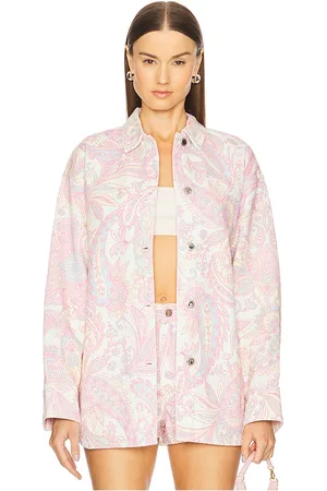 Retrofete Camisa denim aurelie en color rosado talla L en - Pink. Talla L (también en M, S, XL, XS, XXL).