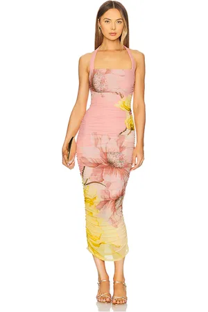 AFRM Vestido halter indina en color rosado talla M en - Pink. Talla M (también en XS).