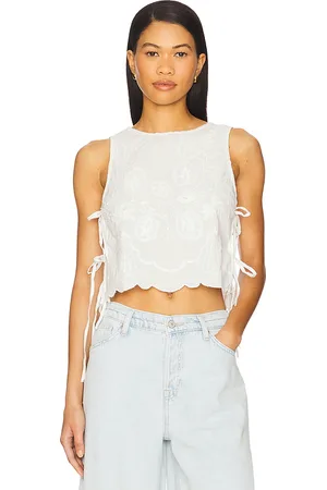 Free People Top sin mangas top en color talla L en - White. Talla L (también en M, S, XL, XS).