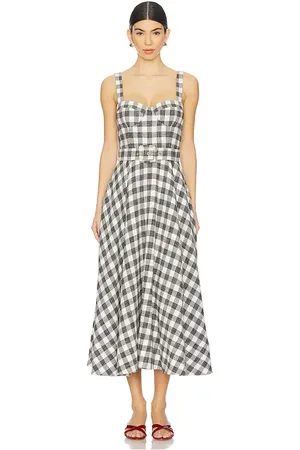 Cara Cara Vestido midi calypso en color negro talla 10 en - Black. Talla 10 (también en 12, 4, 6, 8).