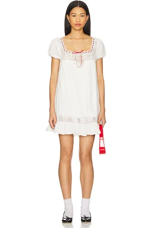 Frankies Bikinis Minivestido lucky en color talla M en - White. Talla M (también en S, XS).