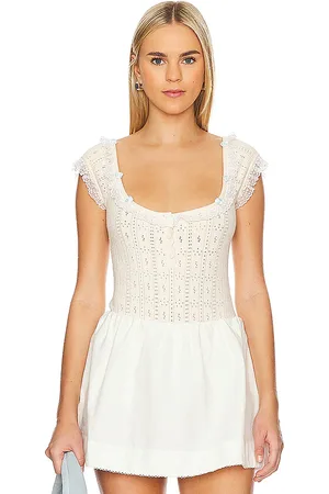 For Love & Lemons Body daniela en color talla L en - Cream. Talla L (también en M).