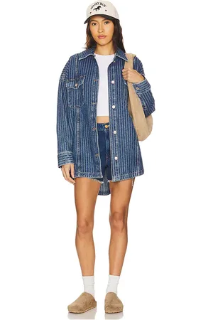 Free People Chaqueta jacket en color azul talla L en - Blue. Talla L (también en M, S, XL, XS).