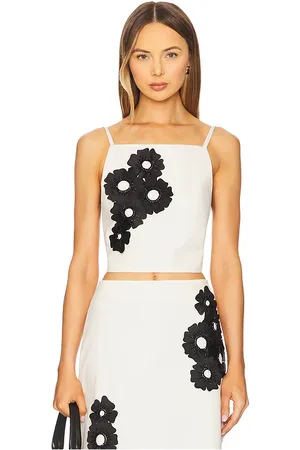 Msgm Flower top en color crema talla 38/XS en - Cream. Talla 38/XS (también en 40/S, 42/M, 44/L).