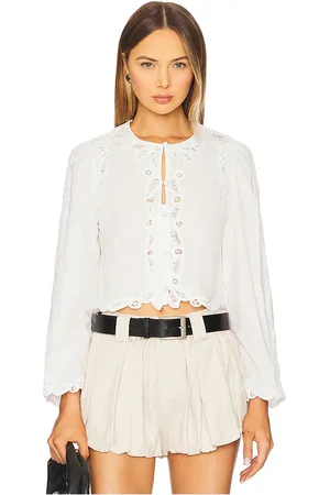 SEA Blusa manga larga elke soutache en color talla L en - White. Talla L (también en M, XL, XS, XXS).